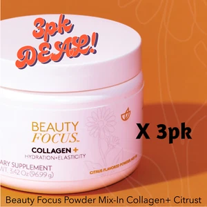 [3-Pack] Nu Skin NuSkin Powder Mix-In Beauty Focus Collagen+ Citrus Exp 02/2027 - Picture 1 of 9