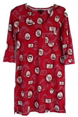 Soma Intimates Mujer XS Rojo Cachorro Elástico Pijama Camisa para Dormir Camisón CB48N Foto 1 de 4