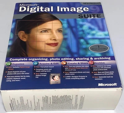 Microsoft Digital Image Suite 9 (PC Windows 98/ME/2000/XP) Complete In Box - Image 1 of 4