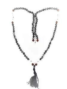 Mala Labradorit Howlith und Rudraksha - Yogimudra - Bild 1 von 2