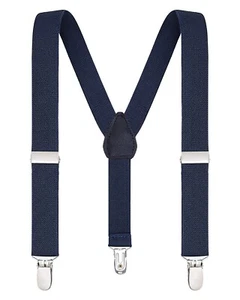 Buyless Fashion Kids Adjustable Suspenders Elastic Solid Color 1 Inch - Y Back - Picture 1 of 266
