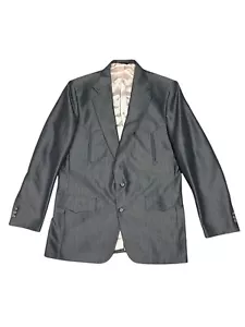 Giacca Tuta Pagano West Uomo 44L Argento Lucido Rockabilly Western Made USA Vintage - Foto 1 di 7