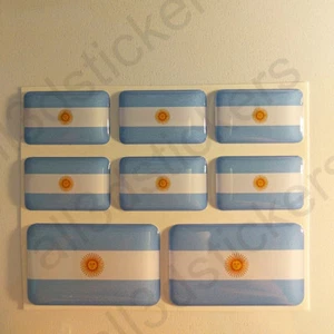 Sticker Argentina Resin Domed Stickers Argentina Flag 3D Vinyl Adhesive Decal - Picture 1 of 3