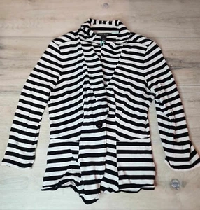 White House Black Market gestreifte Strickjacke Langarm Größe 10 - Bild 1 von 14