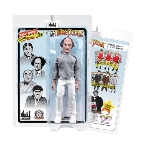 The Three Stooges 8 Inch Action Figures: Sweatshirt Larry Cover