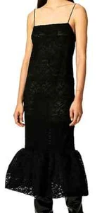 WOW! New Tags Interior brand "Esther" black lace midi dress sz 0 $1350 - Picture 1 of 2