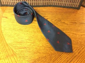 Wimsilk by Wimbly Mens Necktie Blue Red Blended Fabric Geometric 84J2 - Picture 1 of 2