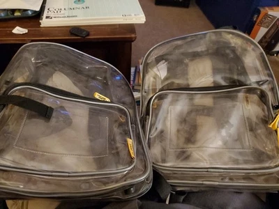 Juego de dos mochilas transparentes, mochila transparente marca Foto 1 de 4