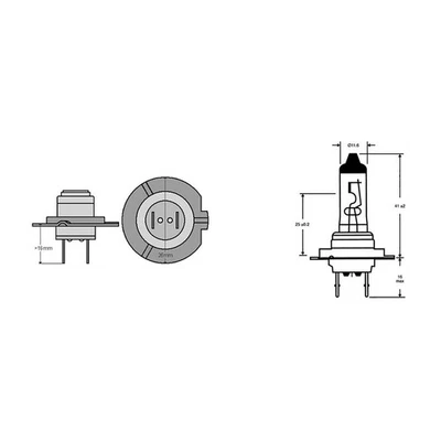 OSRAM H7 12V 55W ULTRA LIFE PX26D LAMP for Kawasaki 600 ZX6RR NINJA 2003-2006 - Image 1 of 2