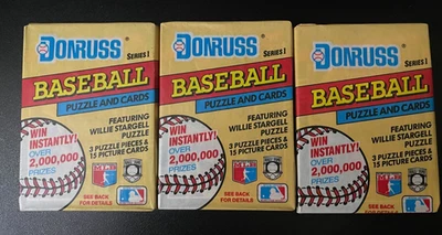 1991 Donruss Series 1 & 2 Baseball { 6 } Wax Packs - 90 cards - New Condition - Image 1 of 4