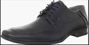 Calvin Klein Brent Men's Designer Leather Oxford Shoes Black Size 13 New in Box! - Picture 1 of 6