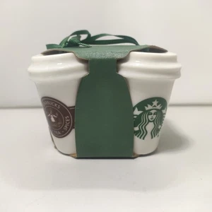 New Starbucks Christmas Holiday Ornaments 2016 Set of 4 Coffee Cups Mermaid Logo - Picture 1 of 4