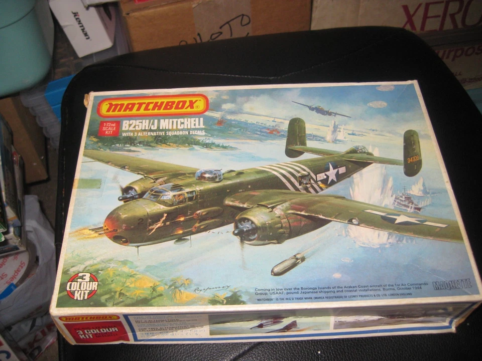 Complete in box B25H/J Mitchell by Matchbox in 1/72 Scale from 1975 - Image 1 of 1