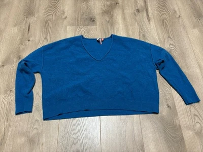 Suéter holgado Anthropologie Pilcro Valani azul cachemir cuello en V S OB1406700 Foto 1 de 4