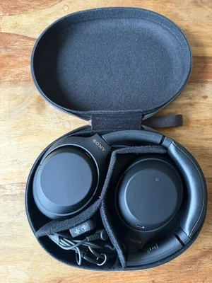 Sony WH-1000XM4 Wireless Over the Ear Headphones, Black - Sold With Case - Image 1 of 4