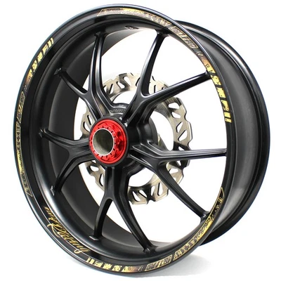 Adesivo per Pneumatici Gp Racing Oro Metallizzato Lucido Moto Auto MR003 - Immagine 1 di 4