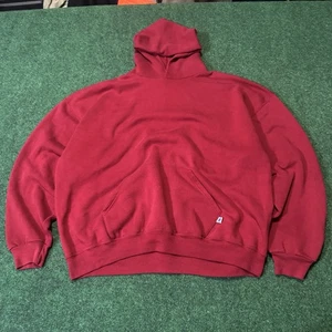 Vintage Russell Athletic Hoodie Red Pullover Sweatshirt XXL Made in Mexico - Picture 1 of 6