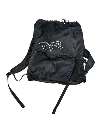 Mochila de malla Tyr Elite Team negra atlética natación entrenamiento equipo bolsa cordón usada en excelente estado Foto 1 de 4