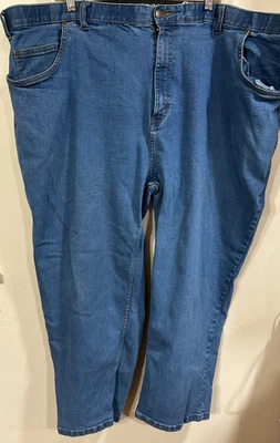 Pantalones de mezclilla Harbor Bay para hombre azules medidos 52x27 etiqueta 50x28 cintura elástica usados en excelente estado grandes Foto 1 de 4