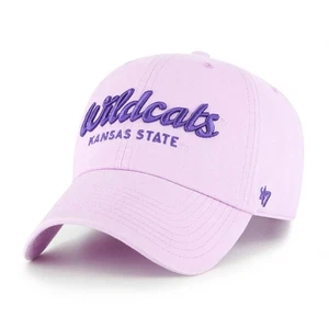 Men's '47 Light Purple Kansas State Wildcats Vault Clean Up Adjustable Hat - Picture 1 of 3