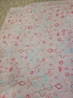 Pottery Barn Kristen Paisley Full/Queen Duvet Pink Butterfly Pink Blue Paisley  - Image 1 of 2