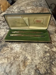 Vintage CROSS 10k Gold Filled Pen & Pencil Set Engraved “Harold” On Barrel - Picture 1 of 7