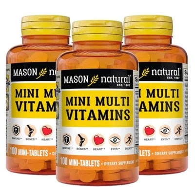 MASON NATURAL Diario Múltiples Vitaminas-Vitaminas A, C, D3, E, B1, B2, B3, B6, Foto 1 de 4