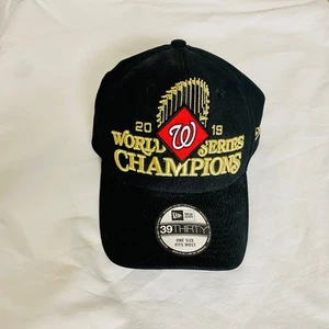 NEW Era 39THIRTY 2019 World Series Champions Locker Room Men's Flex Hat -Black - Picture 1 of 4