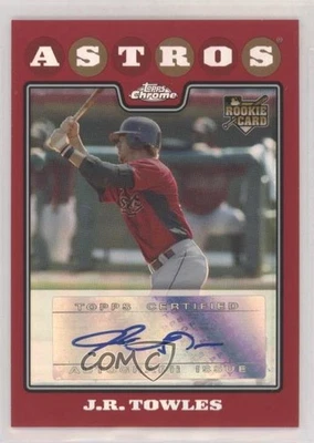 2008 Topps Chrome Red Refractor /25 JR Towles #221 Rookie Auto RC - Image 1 of 2
