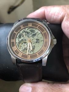 Kenneth Cole Skeleton Automatic Watch Mens - Picture 1 of 9