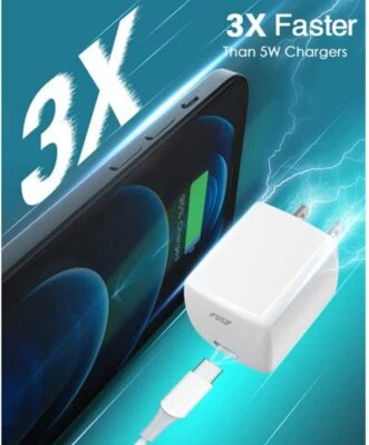 20W Fast Phone Charger Block USB Type C Wall Adapter For iPhone/ipad/Samsung - Image 1 of 4