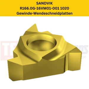10 x SANDVIK R166.0G-16VM01-001 1020 Gewinde-Wendeschneidplatten - Picture 1 of 1