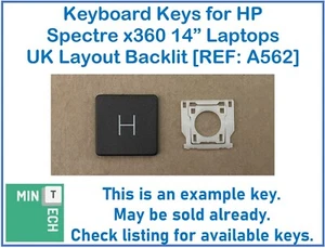 Keyboard Replacement Keys for HP Spectre x360 14" Laptops UK Layout Backlit - Picture 1 of 8