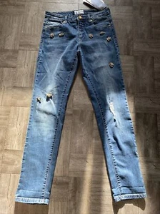 NWT Peck And Peck Women’s Sz.2 Blue Jeans And Rhinestones - Picture 1 of 9