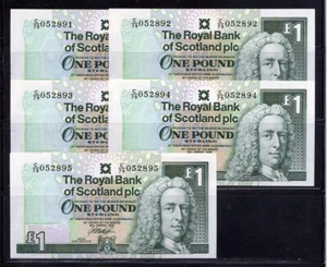 Royal Bank of Scotland 1999 Consecutive Serial Numbers! L#RB301 - Picture 1 of 1