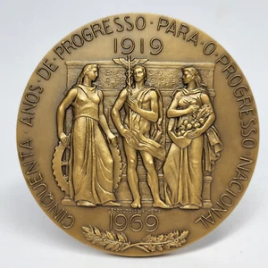 MYTHOLOGIE / Merkur, Minerva & Ceres / Arthur Cupertino Miranda 1969 Bronzemedaille - Bild 1 von 4