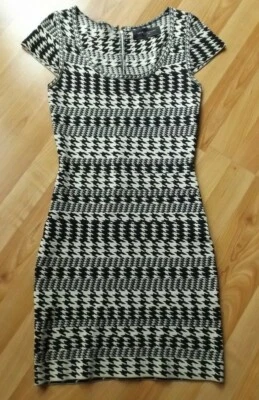 Damas Juniors AKIRA CHICAGO ETIQUETA NEGRA M Mediano Vestido Geométrico Elástico Tostado Foto 1 de 4