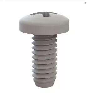 CANTIDAD 25 NYLON #8-32 x 3/8" CABEZA PAN LARGA PHILLIPS TORNILLO REDONDO PERNO 6/6 PLÁSTICO - Imagen 1 de 4