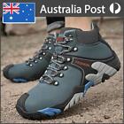 Mens Non Slip Winter Snow Boots Waterproof Pu For Hiking Climbing (blue 45)