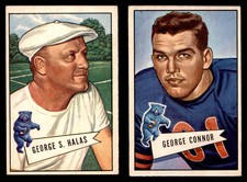 1952 Bowman Large Chicago Bears Team Set 5 - EX