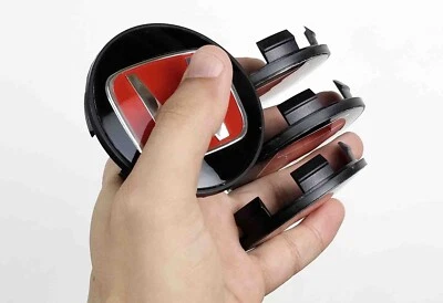 Fit for Honda Wheel Rim Center Hub Caps Black Red 69mm / 2.71 inch , Set of 4 - Image 1 of 4