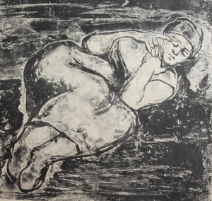 Vintage Frau Portrait Expressionist Print - Bild 1 von 10