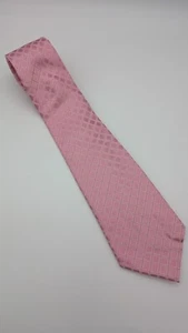 Kenneth Roberts Platinum 100% Silk Pink White Checkered Neck Tie NEW - Picture 1 of 8