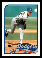 1989 Topps Orel Hershiser  Los Angeles Dodgers #550 Centered Mint