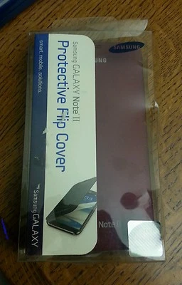 SAMSUNG GALAXY NOTE 2 II ORIG LICENSED FLIP COVER CASE EFC-1J9FREGSTA BURGANDY - Image 1 of 4