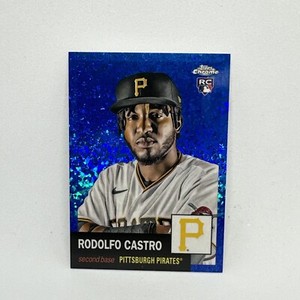 2022 RODOLFO CASTRO TOPPS CHROME PLATINUM ANNIVERSARY BLUE  MINI-DIAMOND 064/199