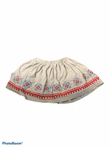Disney Store Girls Size 7/8 Beige Embroidery Cotton Skirt - Picture 1 of 9