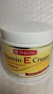 VITAMIN E CREAM DE LA CRUZ CREMA IDRATANTE RETE PESO 4 OZ 114 G MADE IN USA UNISEX - Foto 1 di 5