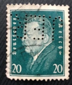 Germany Reich stamps - Friedrich Ebert (1871-1925) 20 pfennig 1928 Sg:DR 433 - Picture 1 of 1