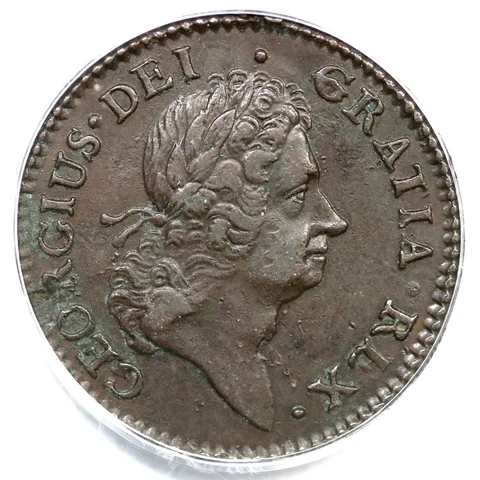 1722 PCGS XF 45 Harp Right Hibernia Halfpenny Colonial Copper Coin 1/2p Cover